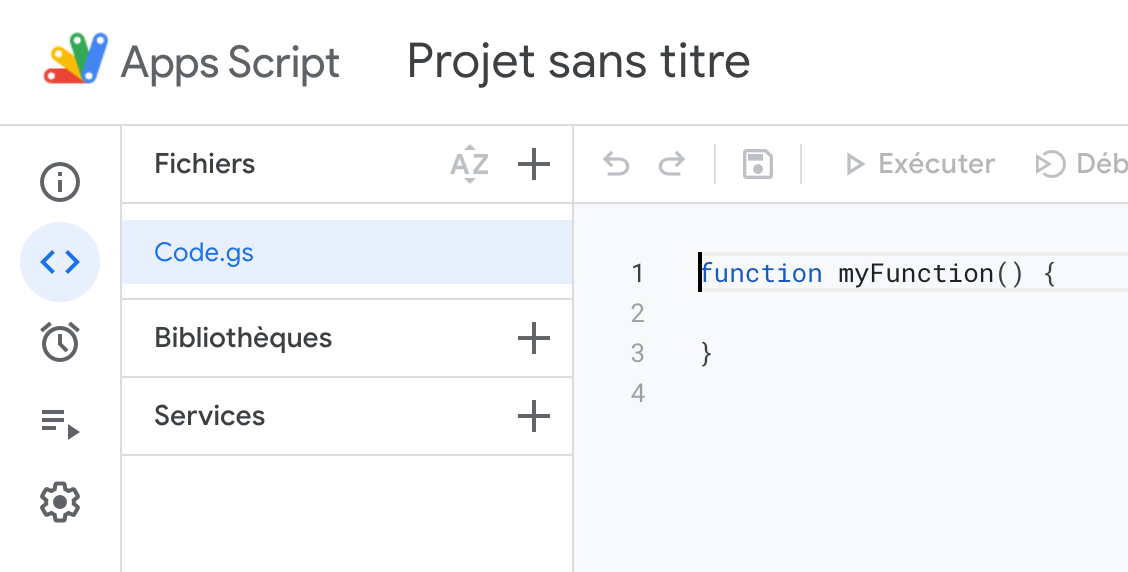 Votre premier Apps Script